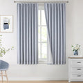 Vision Home Chambray Blue Full Blackout Curtains Pinch Pleated Room Darkening Window Curtains 72 inch for Living Room Bedroom Thermal Insulated Pinch Pleat Drapes with Hooks Back Tab 2 Panel 40"Wx72"L-Ruum Studio Home