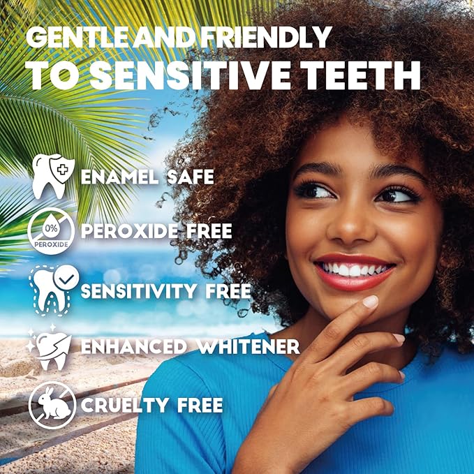 Professional Whitening Strips for Sensitive Teeth:Hydrogen Peroxide-Free Treatments - Effective & Gentle Dental Whitener (42 Count (Pack of 1), Mint)-Ruum Studio Home