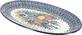 Blue Rose Polish Pottery Summer Blooms Oval Platter-Ruum Studio Home