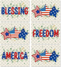 Veterans Day Placemats Set of 6 4th of July Patriotic American Flag Stars Plastic Table Mats Eucalyptus Election Day Memorial Place Mats Table Decoration for Indoor Outdoor Party Kitchen Dining-Ruum Studio Home