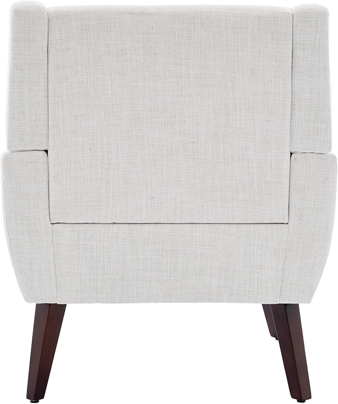 UIXE Accent Chair, Fabric Upholstered Armchair for Living Room, Comfy Arm Chair Single Sofa Bedroom Side Reading Seat - Flax Beige-Ruum Studio Home