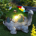 SunGlee Solar Turtles for Outdoors Turtle Solar Light Garden Statue, Cute Tortoise Garden Outdoor Turtle Decor for Patio Lawn Yard Gifts for Mom Grandma Housewarming Birthday-Ruum Studio Home