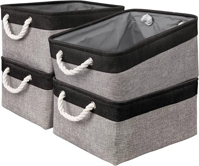 Storage Bins, Storage Cubes Storage Containers for Organizing with Handles for Organizer Bins (15.7 x 11.8 x 8.2 inches)-Ruum Studio Home