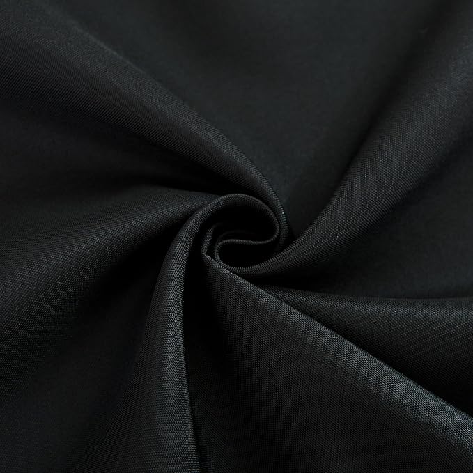 sancua 2 Pack Small Square Tablecloth 24 x 24 Inch Black, Stain and Wrinkle Resistant Washable Polyester Table Cloth Decorative Solid Fabric Table Cover for Nightstand End Bedside Tables-Ruum Studio Home