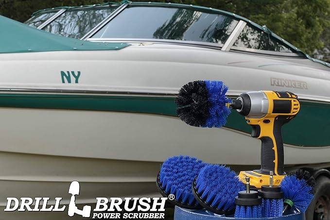 Pool Accessories - Cleaning Supplies - Drill Brush - 5 Piece Spin Brush Pool Cleaning Kit - Pool Supplies - Slide - Deck Brush - Hot Tub - Spa - Pond Liner - Pool Brush - Carpet Cleaner-Ruum Studio Home