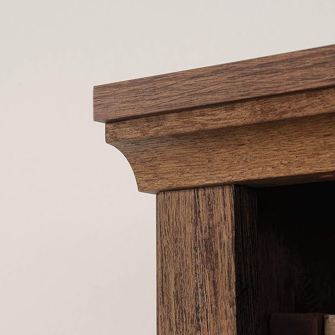 Sauder 5 Tier Book Shelf Wooden Bookcase Multipurpose Bookshelf for Home Office, Living Room, in Vintage Oak-Ruum Studio Home