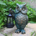 Garden Statues Outdoor, owl Figurines Decorated with Solar Lights, Unique Christmas Birthday Gifts for Moms, Grandmas, Women, Wives, Sisters-Ruum Studio Home