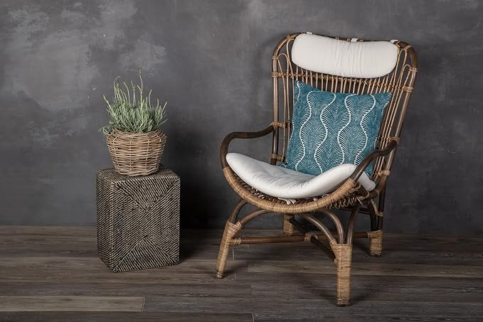 Rattan Kobo Indoor Outdoor Planter Basket with Plastic Pot X Small 1 Gallon Soil Capacity-Ruum Studio Home