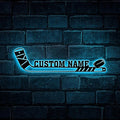 Custom Hockey Stick LED Sign – Personalized Name Light Up Hockey Sign, Neon Wall Light with Puck, Hockey Wall Decor for Boys Room, Man Cave, Players-Ruum Studio Home