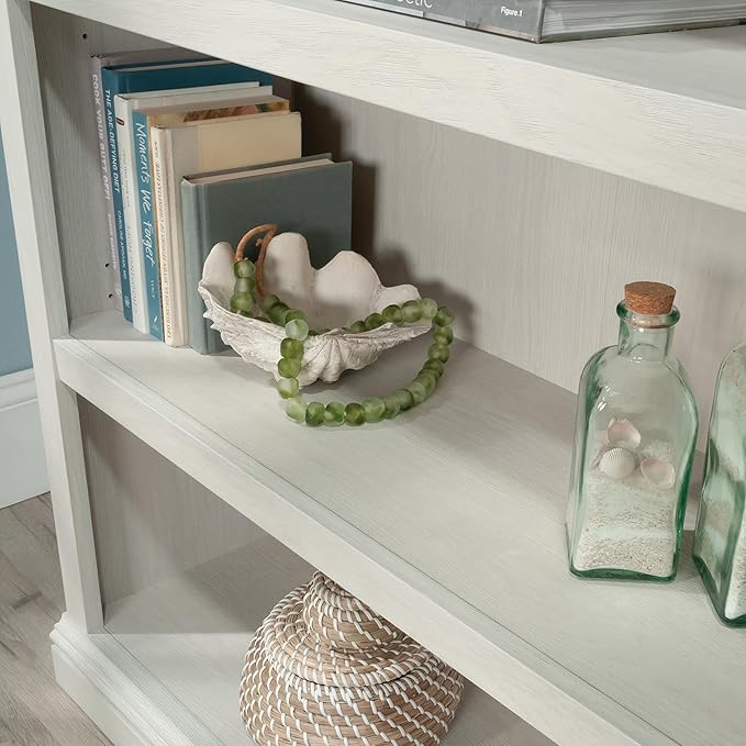 Sauder 3 Tier Book Shelf Wooden Bookcase Multipurpose Bookshelf for Home Office, Living Room, in Glacier Oak-Ruum Studio Home