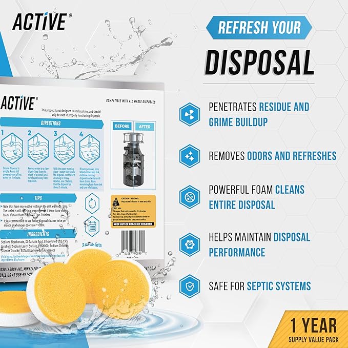Washing Machine Dishwasher & Disposal Cleaning Tablets - Appliance Refresh Bundle Includes 12 Month Supply Cleaner Deodorizer, Washer Descaler, Disposer Freshener Deep 72-Ruum Studio Home