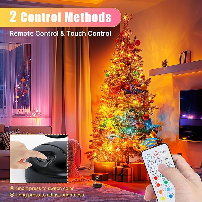 Wireless RGBW Spot Lights Indoor Decor, 4 Pack Floor Uplighting Indoor, 13 Color Changing Tree Light, Picture Light with Remote and Timer, Accent Lights for Plant Christmas Holiday Party-Ruum Studio Home