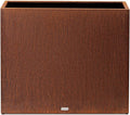 Large Corten Steel Planter Box Outdoor, 30" H x 34" W x 10" D,Tall Rectangular Metal Rusted Planters with Grow Bag,Naturally Rusting Steel Flower Pot,Rustic Décor for Patio,Garden,Deck,Backyard-Ruum Studio Home