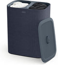 Joseph Joseph Tota 90 liter/23.8 gallon Laundry Hamper Separation Basket with lid, 2 Removable Washing Bags with Handles - Black-Ruum Studio Home