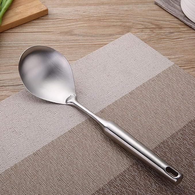 Cooking Spoon,304 Stainless Steel Large Serving Spoons,Silver/12.6Inch-Ruum Studio Home
