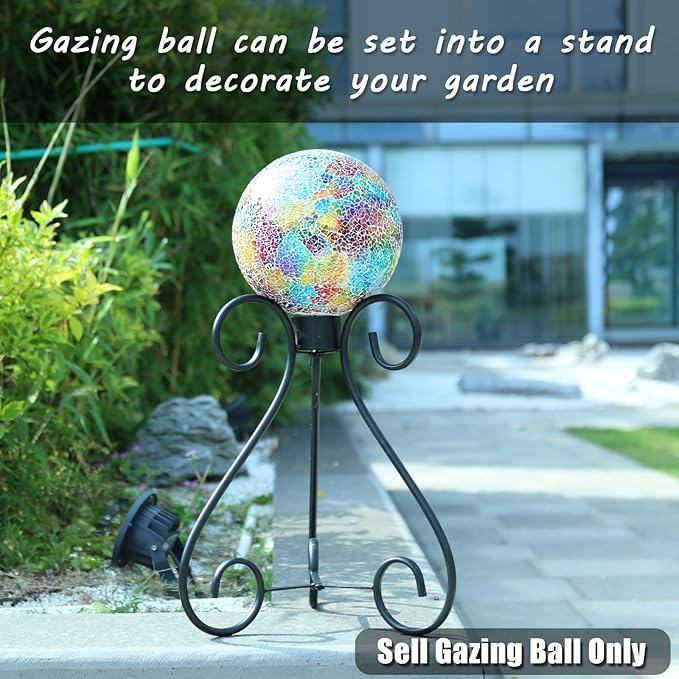 VCUTEKA Gazing Ball, 8" Glass Gazing Balls Sphere for Garden Lawn Outdoor Ornament Yard Decorative-Ruum Studio Home