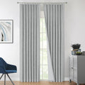 Vision Home Silver Grey Pinch Pleated Full Blackout Curtains Room Darkening Window Curtains 120 inch for Living Room Bedroom Thermal Insulated Pinch Pleat Drapes with Hooks Back Tab 2 Panel 40"Wx120"L-Ruum Studio Home