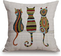 TSSOHU Cute Animal Cat Throw Pillow Cover Patio Furniture Knitted Design Kitten Family Decorative Cushion Cases Home Décor for Couch Bed Sofa 18x18 Inch-Ruum Studio Home