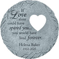 Let's Make Memories Personalized Memorial Stone - Sympathy Garden Marker - Durable, Weather-Resistant Cast Resin - Engraved with Your Loved One's Name - Personalized Condolences - 12" Diameter-Ruum Studio Home
