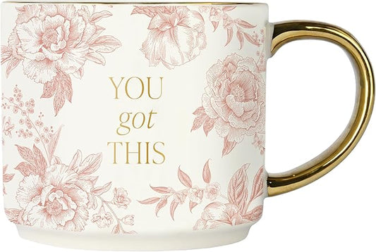 Sweet Water Decor You Got This Gold Handle Coffee Mugs - 17oz Cute Coffee Mugs for Hot & Cold Drinks - Spring Home Decor and Gift - Ideal Tea & Espresso Cups-Ruum Studio Home