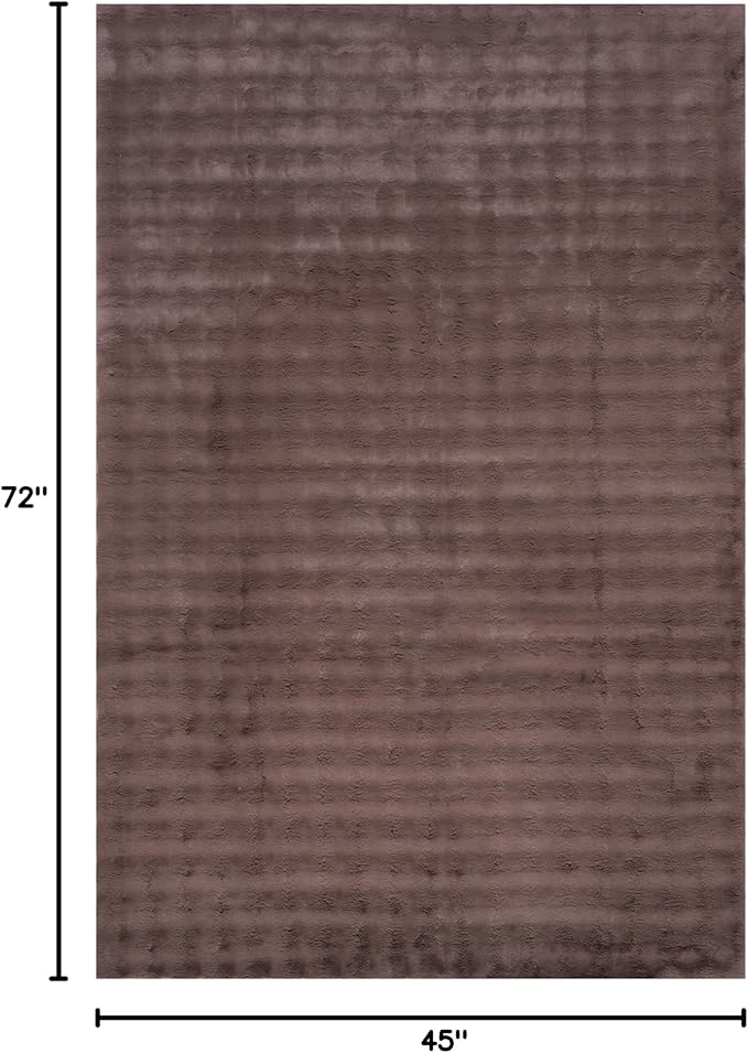 nuLOOM Jeni Checkered 3'9" x 6' Machine Washable Area Rug for Living Room Bedroom Dining Room Kitchen, Dark Brown-Ruum Studio Home