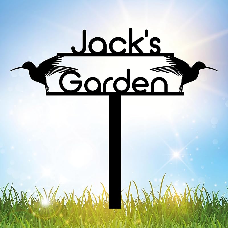 Personalized Metal Garden Sign with Stake, Custom Garden Decor for Outdoor, Custom Family Name Sign, Patio Decorations, Lawn Art, Farmhouse Decorative, Housewarming Gift (CstmDesign9)-Ruum Studio Home