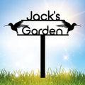 Personalized Metal Garden Sign with Stake, Custom Garden Decor for Outdoor, Custom Family Name Sign, Patio Decorations, Lawn Art, Farmhouse Decorative, Housewarming Gift (CstmDesign9)-Ruum Studio Home