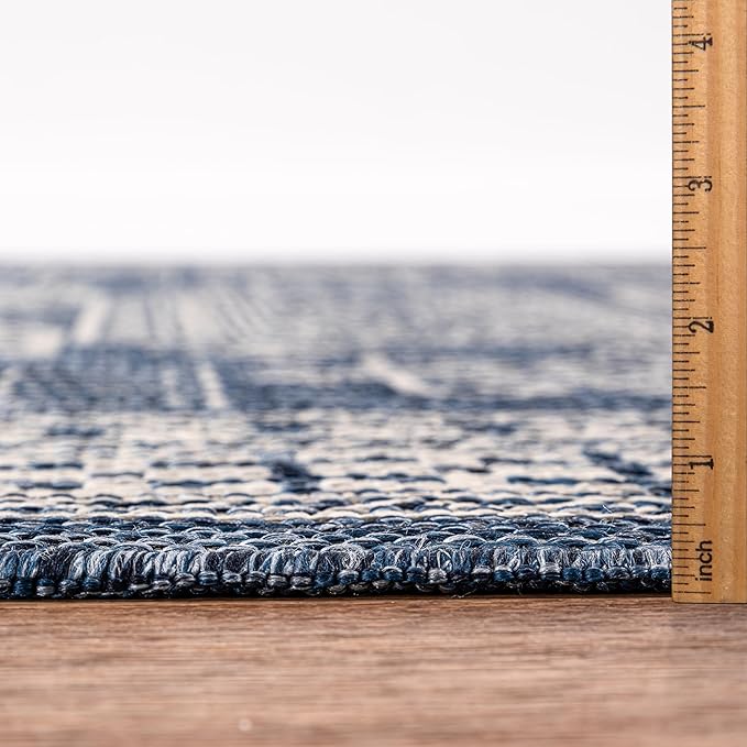 Keen Home Design Terrace Outdoor Area Rug - 6x9 Washable Indoor/Outdoor Rug for Patio, Kitchen, Balcony, Beach, Garden, Deck and Porch, Size: 6'x8'10"-Ruum Studio Home