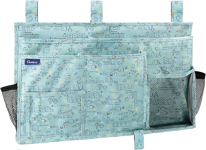 Surblue Bedside Caddy Hanging Bed Organizer Storage Bag Pocket for Bunk and Hospital Beds, College Dorm Rooms Baby Bed Rails, Camp 8 Pockets, (Large, Cartoon)-Ruum Studio Home