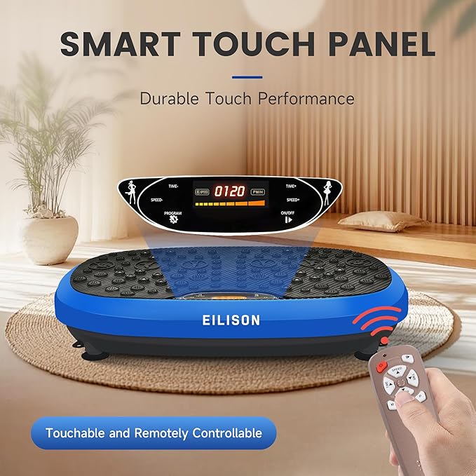 EILISON FitMax 3D XL Vibration Plate Exercise Machine - Whole Body Workout Vibration Platform w/Loop Bands - Lymphatic Drainage Machine for Weight Loss, Shaping, Wellness, Recovery-Ruum Studio Home