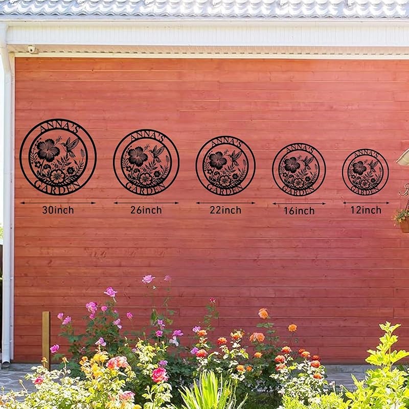 Custom Metal Garden Sign, Personalized Metal Home Garden Sign, Garden Gecor for Outside, Personalized Garden Signs with Name, Flower Garden Sign, Mom Grandma Women gifts-Ruum Studio Home