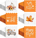 150 Pcs 5 x 5 Inches Fall Thanksgiving Paper Napkins Autumn Pumpkin Scalloped Cocktail Napkins for Decoupage Disposable Autumn Harvest Party Supply Bathroom Table Dessert Dinner Wedding Decor-Ruum Studio Home