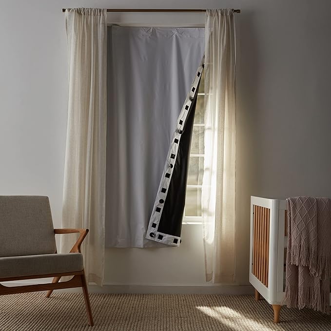 Amazon Basics Portable Blackout Curtain Shade with Suction Cups, 50"W x 78"L, 1 Pack, White-Ruum Studio Home
