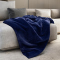 Mon Chateau Luxury Ultimate Plush Faux Fur Throw with 6cm Foldover for Couch, Sofa, or Bed - Plush Ultra Soft Blanket for Sleeping or Home Décor, 60" x 70"(Navy)-Ruum Studio Home