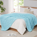 L'AGRATY Chunky Knit Blanket Throw - Soft Chenille Yarn Throw Blanket 30x40：Handmade Thick Cable Knit Crochet Blanket - Large Knit Blanket Chunky Rope Knot Throw Blanket for Couch Sofa Bed Home Decor-Ruum Studio Home