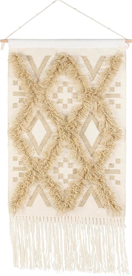 Mark&Day Wall Hanging, Windigsteig Coastal Farmhouse Khaki Tapestry Wall Hanging for Living Room, Bedroom, Office or Kitchen (48"H x 24"W)-Ruum Studio Home
