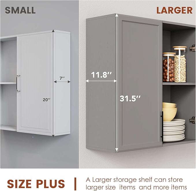FIMELLO 30" Laundry Room Cabinets Wall Mounted, Ashen Gray-Ruum Studio Home