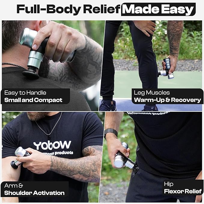 The Therapeutic Mini Massage Pistol with Portable Carrying Case, 4 Massage Speeds, 6 Colors | Fast USB Type C Charging | Massage Tool for Pain Relief | Stylish and Powerful Massage Gun-Ruum Studio Home
