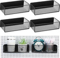 Tioncy 4 Pcs Magnetic Storage Bin Magnetic Locker Organizer for Pegboard Refrigerator Shelves Basket Container Wire Storage Holder for Kitchen Home Whiteboard(Black,10.6''l)-Ruum Studio Home
