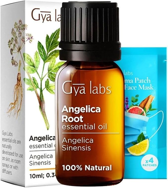 Gya Labs Angelica Root Essential Oil for Diffuser - 0.34 Fl Oz - 100% Pure Natural Angelica Oil for Skin, Hair, Massage & Candle Making Scent-Ruum Studio Home