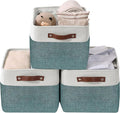 DECOMOMO Storage Baskets for Shelves - Fabric Closet Organizers and Storage Bins, Perfect Baskets for Organizing Closet Toys Nursery (Green and White, XL - 3 Pack)-Ruum Studio Home