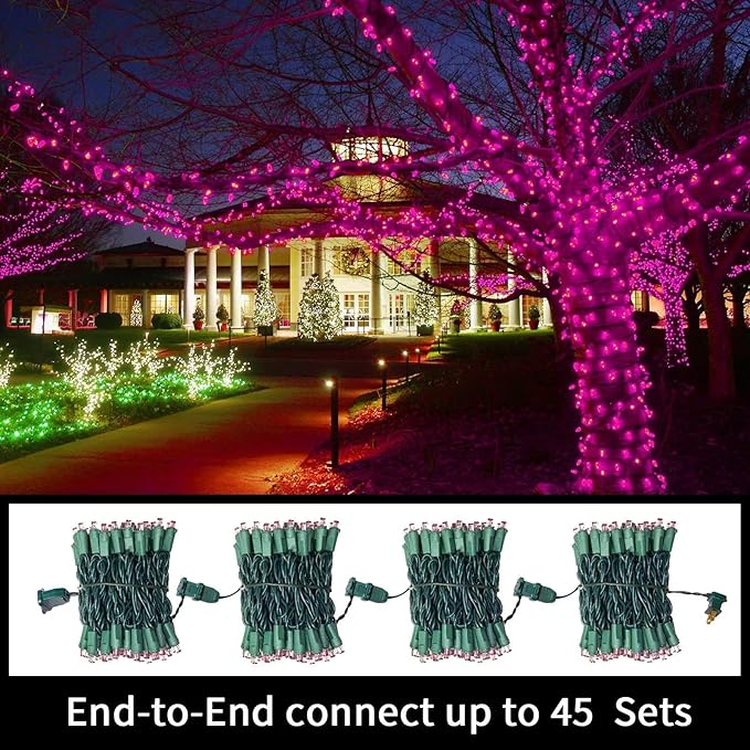 100 Count Pink - 21.6FT LED String Lights, Mini LED Lights for Indoor/Outdoor Home Holiday Party Wedding Independence Day Decoration-Ruum Studio Home