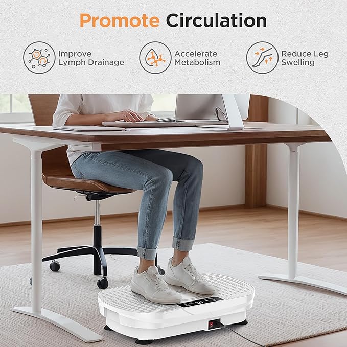 FEIERDUN Vibration Plate Exercise Machine, Vibration Plate for Lymphatic Drainage, Power Plate Vibration Platform for Weight Loss, Toning & Wellness-Ruum Studio Home