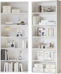 IRONCK Bookshelves and Bookcases Set of 2 Floor Standing 6 Tiers Display Storage Shelves 70 in Tall Bookcase Home Decor Furniture for Home Office, Living Room, Bed Room-Ruum Studio Home