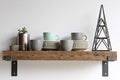 Urban Legacy Reclaimed Barn Beam Deep Shelves | Deep Shelves with Brackets Included, Set of 2 | (Natural Full Profile Bracket, 36" x 11.5" x 3")-Ruum Studio Home