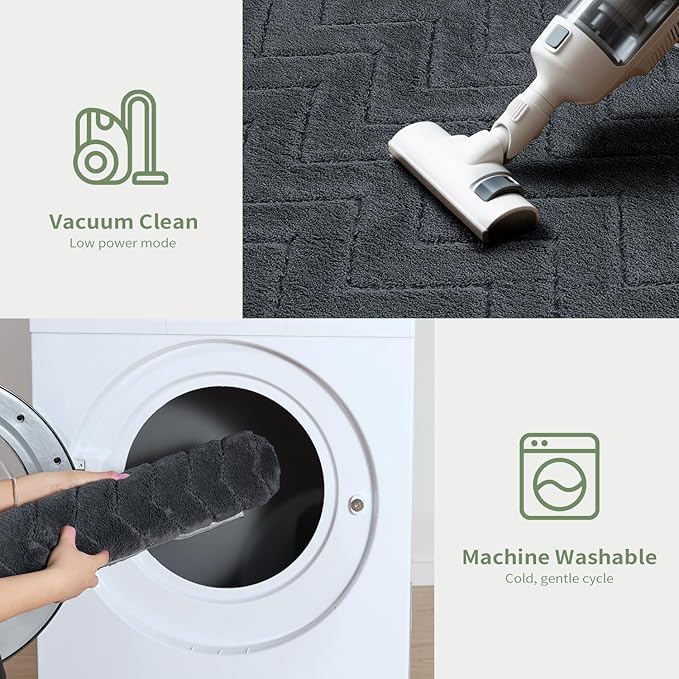 Stiio Dirt Trapper Door Mat 32x47 Inches, Front Doormat Indoor Outdoor Entrance Low Pile, All-Season, All-Weather Absorbent Entry Rug, Washable Non Slip Rug for Entryway, Dark Grey-Ruum Studio Home