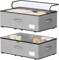 Under Bed Storage with Wheels, No Assemble Required 10 inches height Under Bed Storage bins,Large capacity Rolling Under bed Shoe Storage containers，dorm under bed storage drawers-Ruum Studio Home