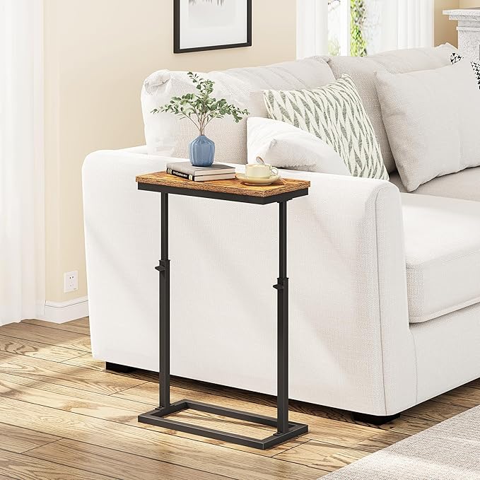 TUTOTAK End Table, Side Table, Tall Couch Table, Sofa Table, Living Room, Bedroom, Brown TB01BB0832-Ruum Studio Home