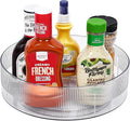 FreshKeeper Plastic Lazy Susan Organizer, Clear Pantry Lazy Susan Turntable for Cabinet and Kitchen 11’’-Ruum Studio Home