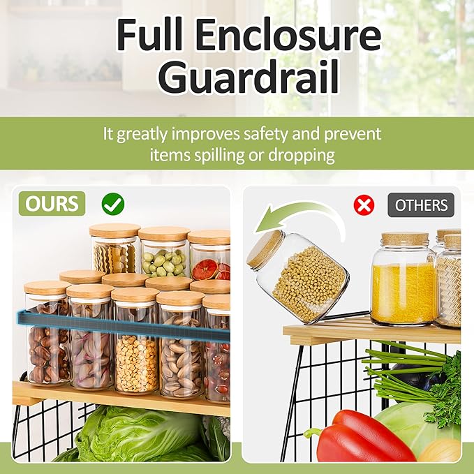 Magnetic Shelf for Fridge: Fruit Potato and Onion Storage Bin - Magnetic Spice Rack for Refrigerator & Kitchen Counter - Pantry Organizers and Storage-Ruum Studio Home